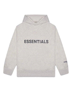 Худи FW20 3D Silicon Applique Pullover Hoodie 'Heather Oatmeal', серый Fear of god essentials