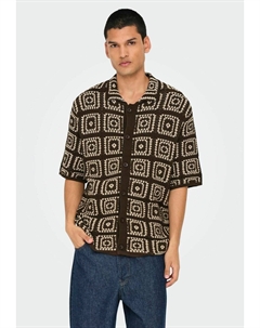 Рубашка ONSBART RLX SS, коричневый Only & sons