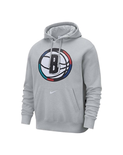Худи NBA Brooklyn Nets Club City Edition Fleece Pullover Hoodie 'Grey', серый Nike