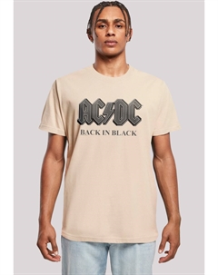 Футболка с принтом ACDC, песочный F4nt4stic