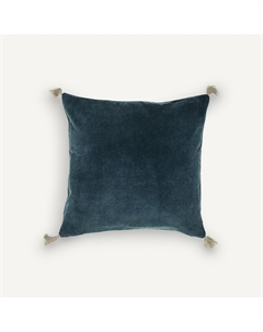 Чехол на подушку велюровый Cacolet синий Laredoute