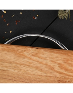 Доска разделочная деревянная с металлической ручкой mаgistrо, 29×18×1,2 см, дуб Magistro