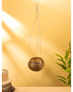 Подсвечник подвесной из кокоса, 8-12 см, коричневый Nobrand