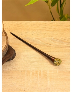 Шпилька для волос, 20 см, дерево соно, ракушка, темно-коричневая Nobrand