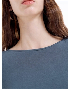 Легкое боди с драпировкой и длинным рукавом Твое