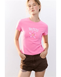 Футболка облегающая с принтом Befree