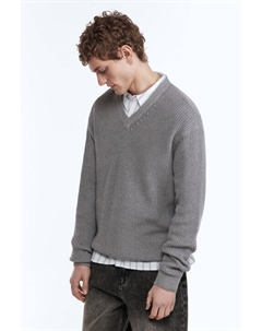 Свитер вязаный хлопковый с V-образным вырезом Befree