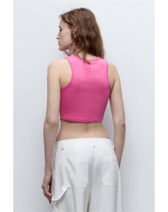 Майка-топ в рубчик с фигурным низом Befree