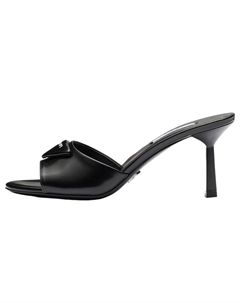 Кожаные мюли на каблуке Prada