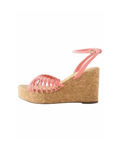 Босоножки на танкетке REGULAR FIT - FOREVER COMFORT TOE WEAVE DETAIL - Platform sandals, розовый Next