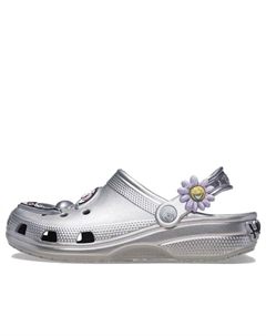 Сандалии x Kenny Scharf Classic Clog 'Silver', серебряный Crocs