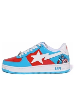 Кроссовки x Marvel Bape Sta Low 'Blue Captain America' A bathing ape®
