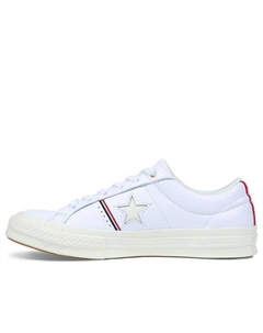 Кеды One Star Piping Low Top In White/Enamel Red/Egret, красный Converse