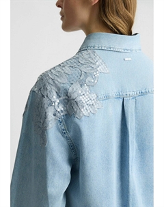 Блузка на пуговицах, синий Liu jo