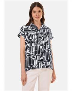 Блузка на пуговицах GEMUSTERTE, черный Cecil