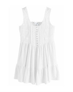 Платье из джерси EMBROIDERY CORSET WAIST, белый Next