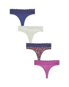 Стринги MONOCHROME FOUR PACK, синий Next