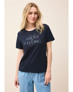 Футболка с принтом, темно-синий Cecil