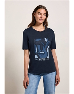 Футболка с принтом, темно-синий Cecil