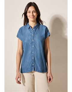 Блузка на пуговицах, синий Cecil