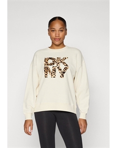 Толстовка NEW YORK STACKED ANIMAL PRINT LOGO CREW NECK PULLOVER, кремовый Dkny