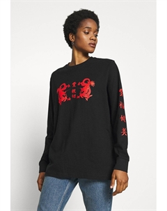 Топ с длинными рукавами LADIES CHINESE LETTERS LONGSLEEVE, черный Merchcode