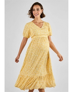 Повседневное платье MATERNITY FIT - FLORAL NURSING MIDI, желтый Jojo maman bébé