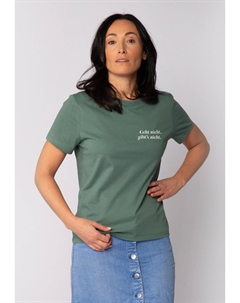 Футболка с принтом GEHT NICHT GIBTS NICHT, темно-зеленый Watapparel