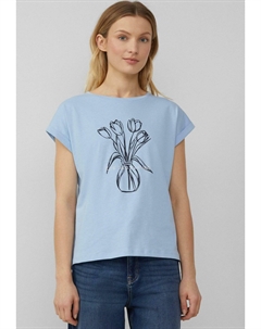 Футболка с принтом, светло-голубой S.oliver