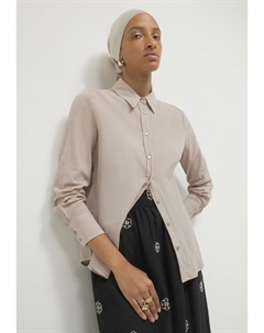 Блузка на пуговицах, серо-коричневый Calliope