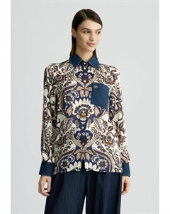 Блузка на пуговицах PRINTED, темно-синий Liu jo