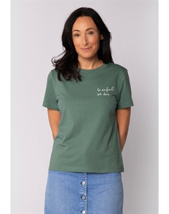 Футболка с принтом It's that simple, темно-зеленый Watapparel