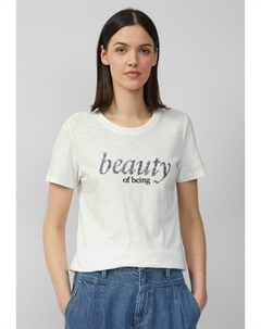 Футболка с принтом LETTRES ET SEQUINS, кремовый S.oliver