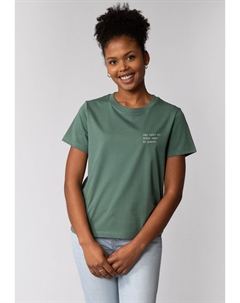 Футболка с принтом DAS HABEN WIR SCHON IMMER SO GEMACHT, темно-зеленый Watapparel