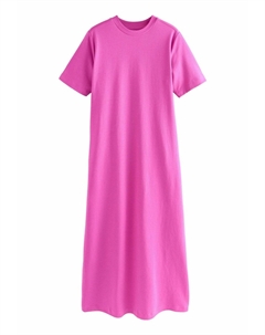 Платье макси SHORT SLEEVE CREW NECK - Jersey dress, розовый Next