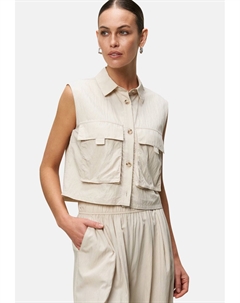 Блузка на пуговицах MIT AUFGESETZTEN TASCHEN, бежевый Zero