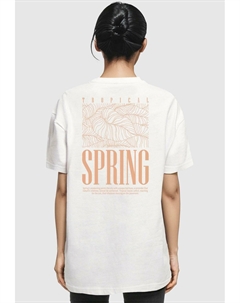 Футболка с принтом TROPICAL SPRING, белый Merchcode