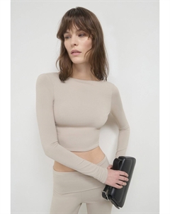 Топ с длинными рукавами CROP SCHIENA SCOPERTA, серо-коричневый Calliope