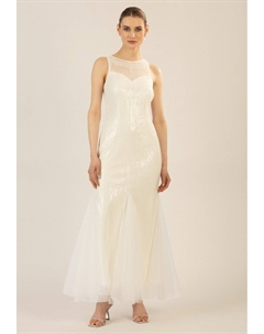 Платье LANGES PAILLETTEN, белый Apart