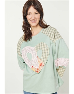 Топ с длинными рукавами, зеленый Usha