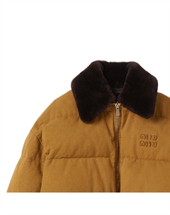 Стеганая куртка женская коричневая Miu miu