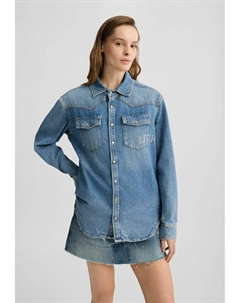 Блузка на пуговицах, цвет Blue Denim Liu jo