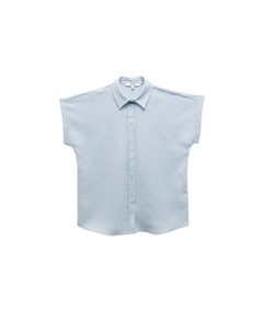 Блузка на пуговицах SHORT SLEEVE, синий Koton