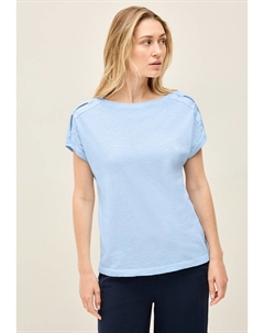 Футболка с принтом MIT KNOPFDETAIL, синий Cecil