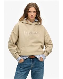 Толстовка с капюшоном EMBROIDERED CORE LOGO RELAXED - Sweatshirt, бежевый Superdry