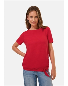 Футболка с принтом STRUKTUR MIT KNOTEN, металлик красный Cecil