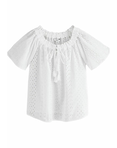 Блуза SHORT SLEEVE NECK BARDOT, белый Next