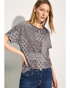 Рубашка с принтом, темно-красный/меланж Cecil