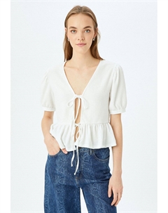 Блуза PUFF SLEEVE, бежевый Koton