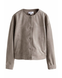 Куртка из искусственной кожи, серый Next